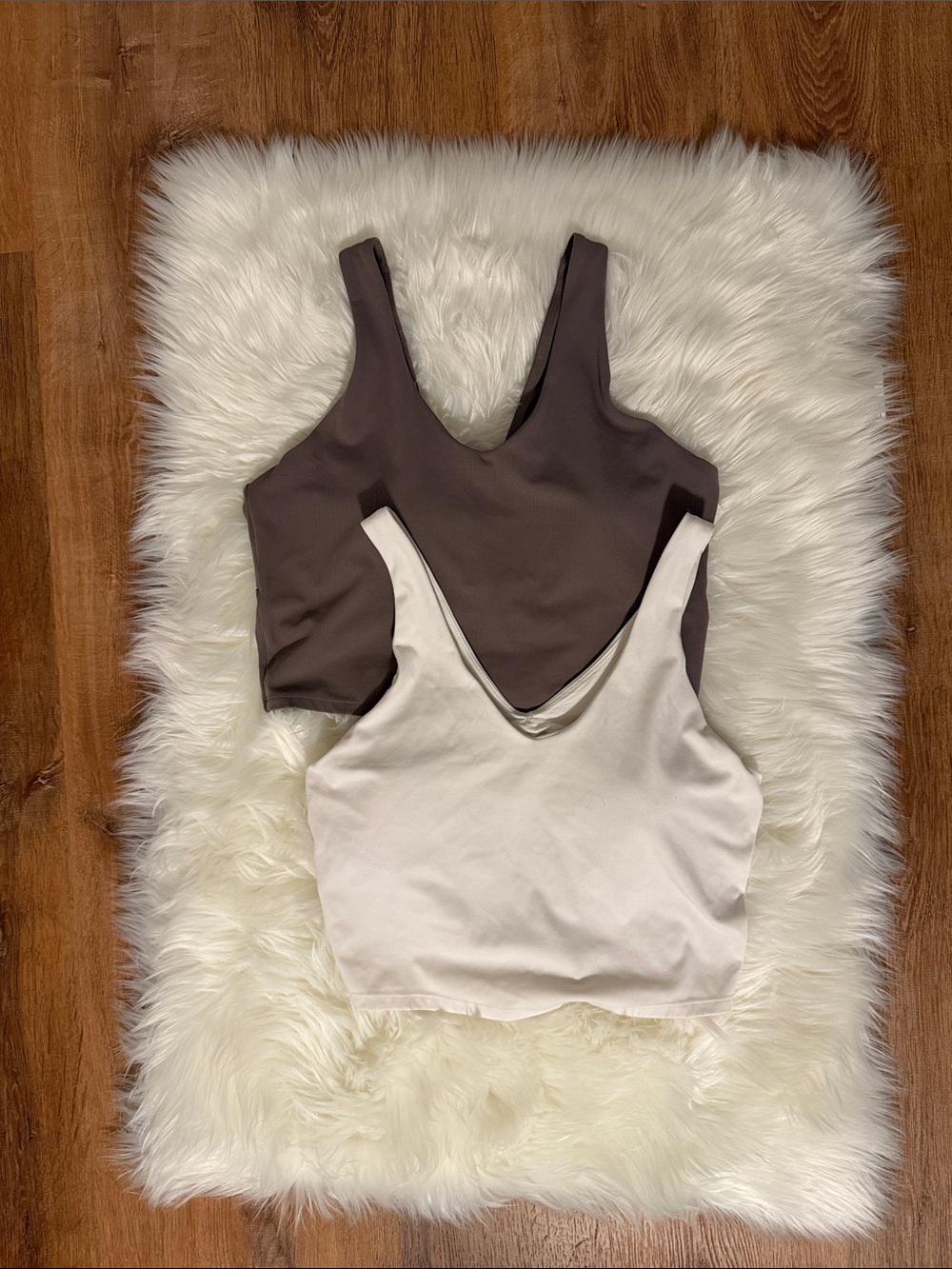 all in motion Taupe and Cream Workout Crop Tank - Size L